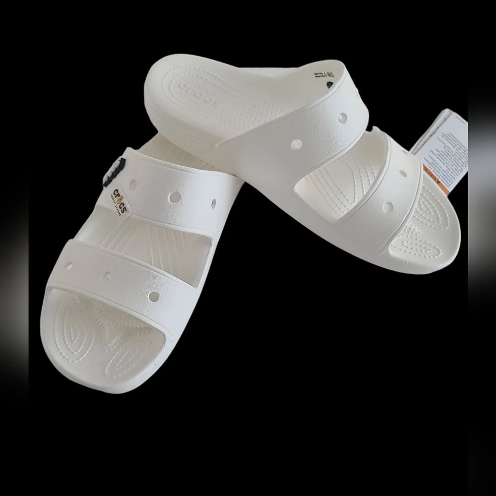 Crocs Classic Crocs Sandals Slides Slip Ons Shoes White Men's New Size 11